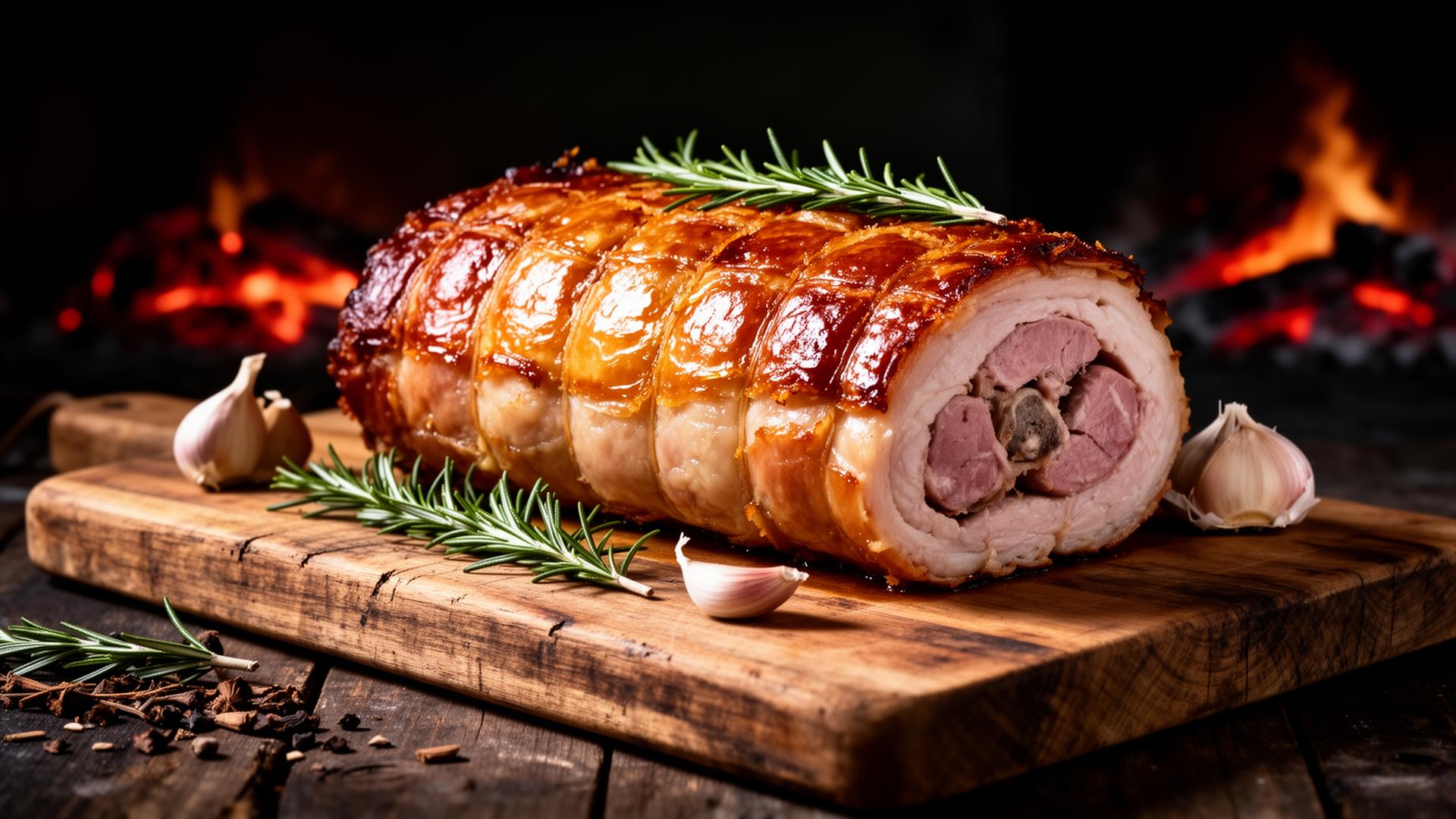Porchetta di Ariccia IGP appena sfornata